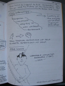 Sketchnotes example from Amber Case's talk